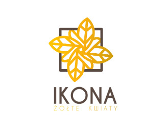 Projekt graficzny logo dla firmy online ikona żółte kwiaty